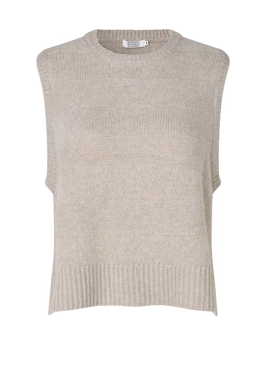 Masai Fabel Knitted Vest, Whitecap