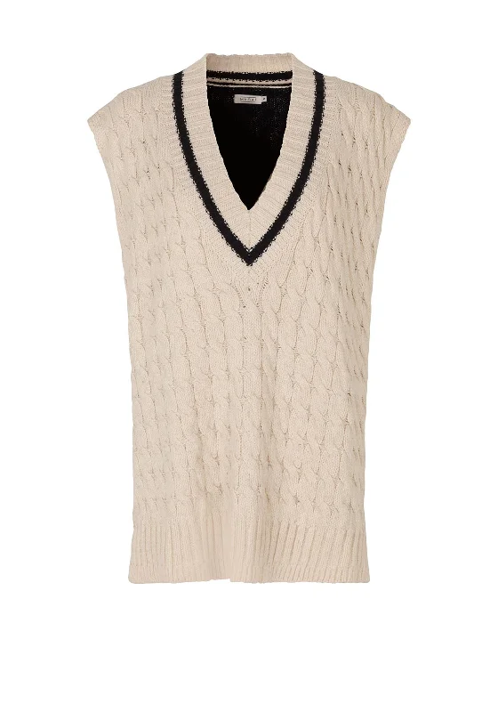 Masai Fadime Loose Knit Vest, Neutral