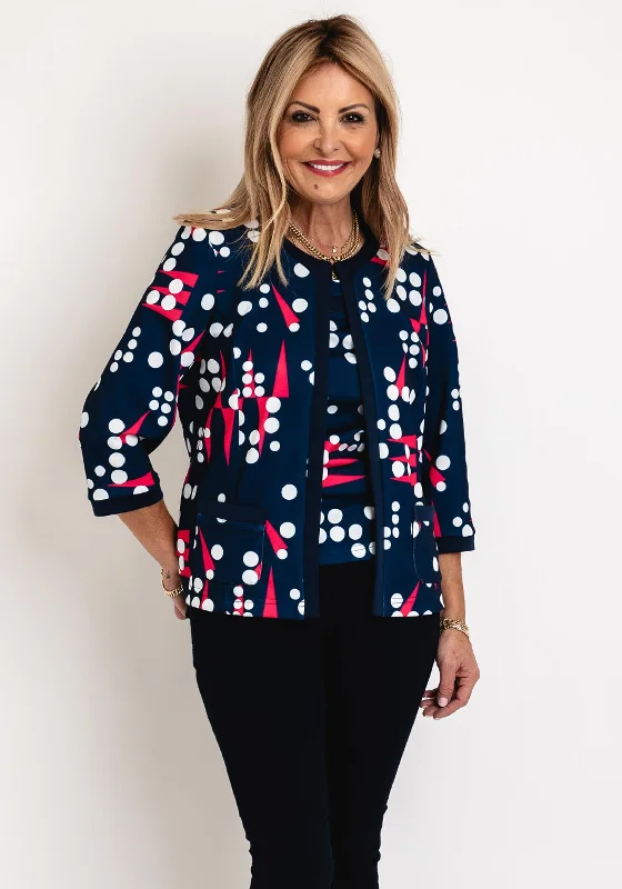 Avalon Polka Dot Twinset, Navy