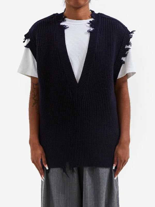 RhodolirioN Commando Knit Vest - Navy