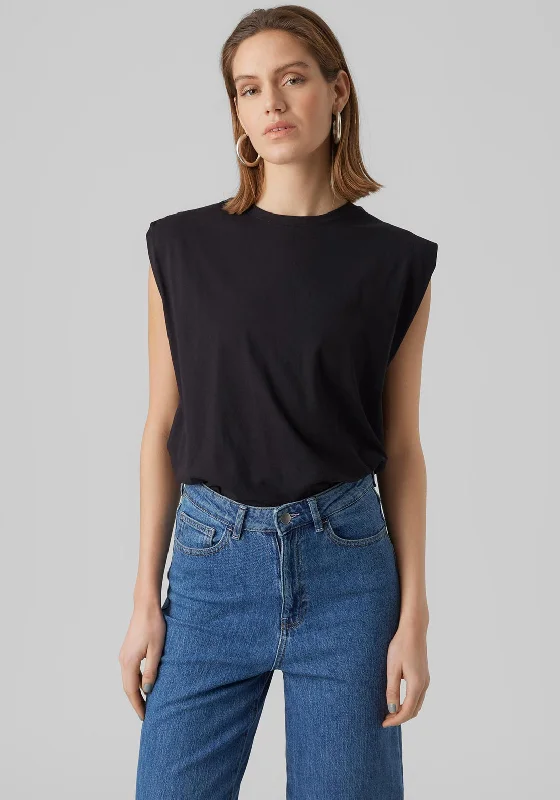 Vero Moda Anna Batwing Vest Top, Black