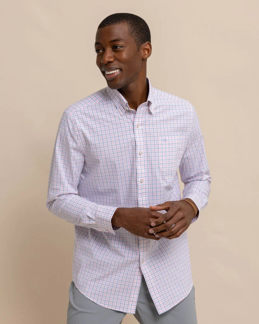 Charleston Larkin Check Sportshirt (Pale Rosette Pink)