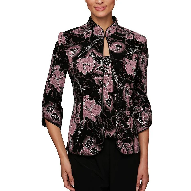 Alex Evenings Womens Petites Floral Print 2PC Top Set