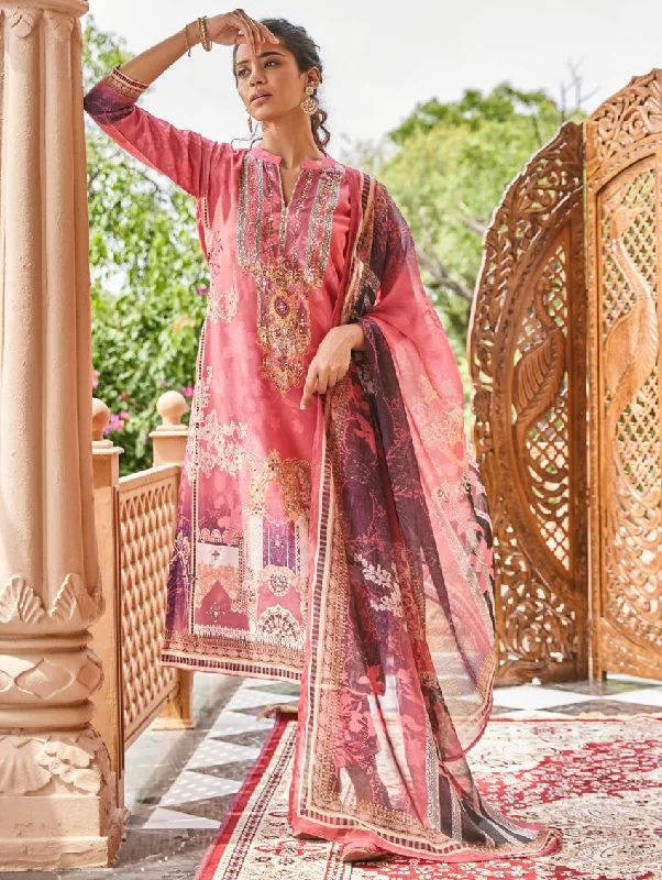 Digital Printed Muslin Silk Suit Set 3926