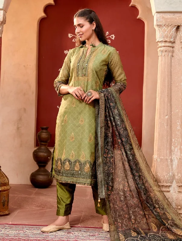 Digital Printed Silk Suit Set 3570