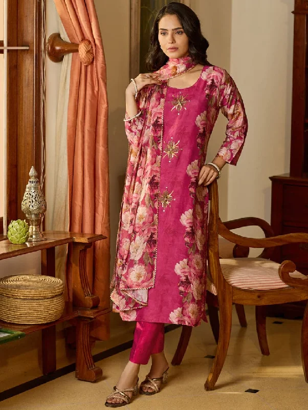 Digitally Printed Viscose Muslin Suit Set 4031