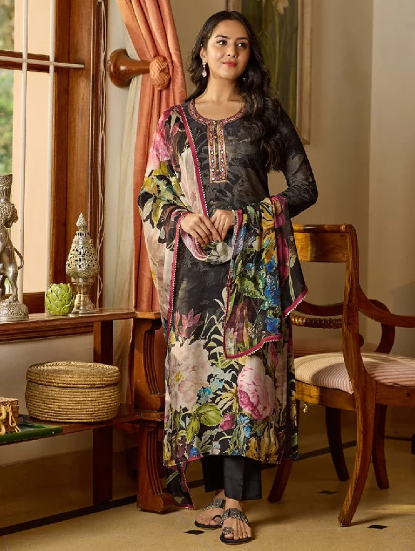 Digitally Printed Viscose Muslin Suit Set 4032