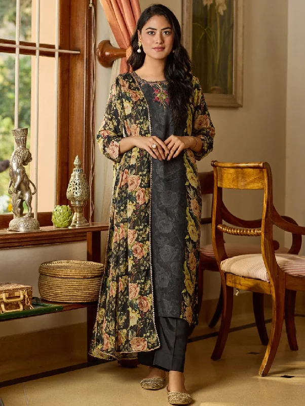 Digitally Printed Viscose Muslin Suit Set 4033