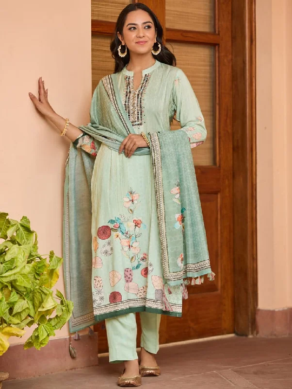 Digitally Printed Viscose Rayon Suit Set 4015