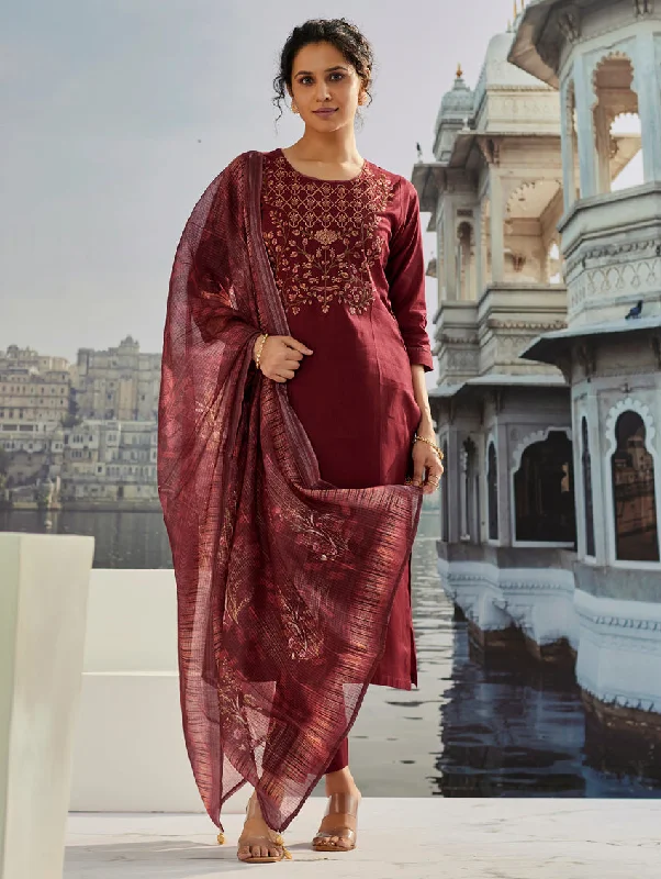 Embroidered Cotton Suit Set 3888