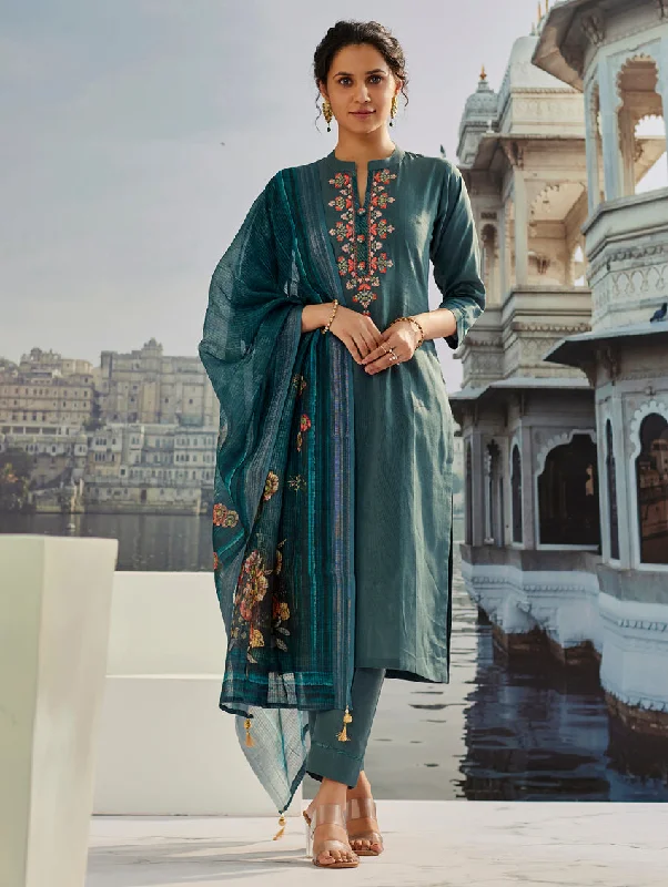 Embroidered Cotton Suit Set 3890