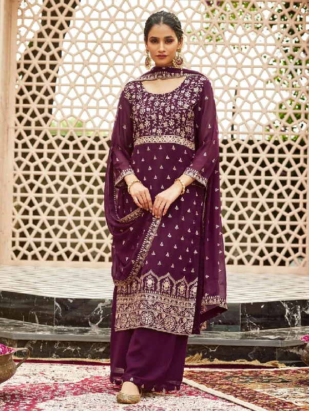 Embroidered Georgette Suit Set 3949