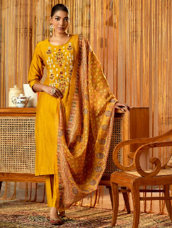 Embroidered Handloom Cotton Suit Set 3782