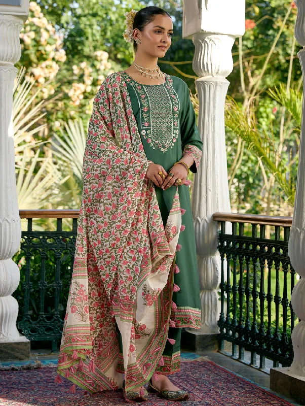 Embroidered Rayon Suit Set 3858