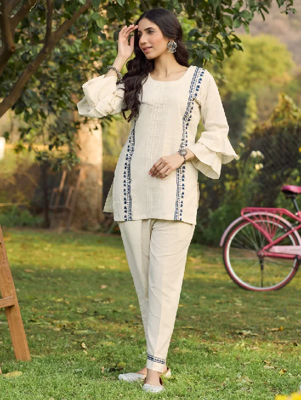 Embroidered Viscose Flex Co-Ord Set 4034