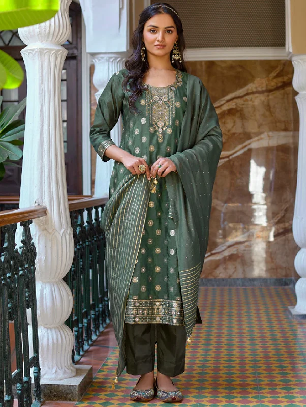 Jacquard Silk Suit Set 3852