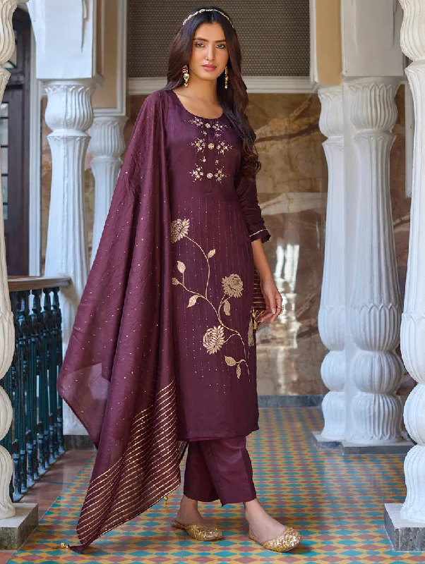 Jacquard Silk Suit Set 3854