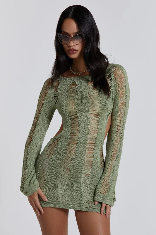 Khaki Umbra Mini Dress