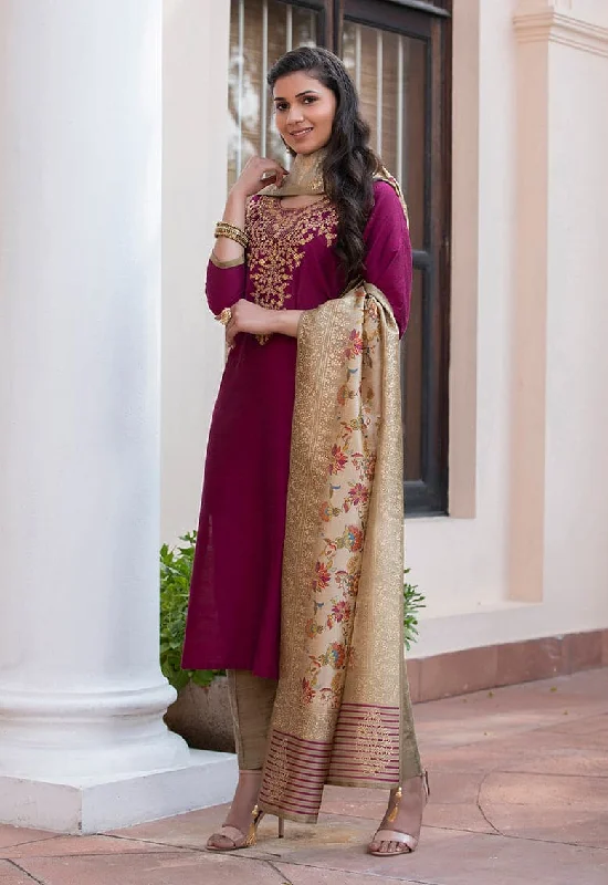 Raw Silk Suit Set 3526