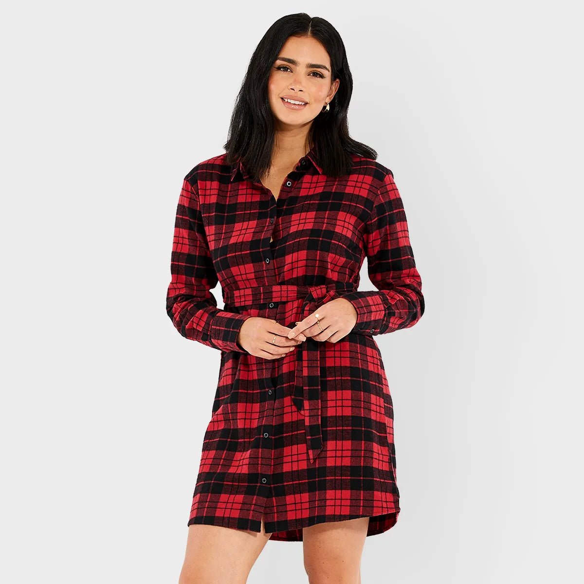 Threadbare Ladies Matching Flannel Dress