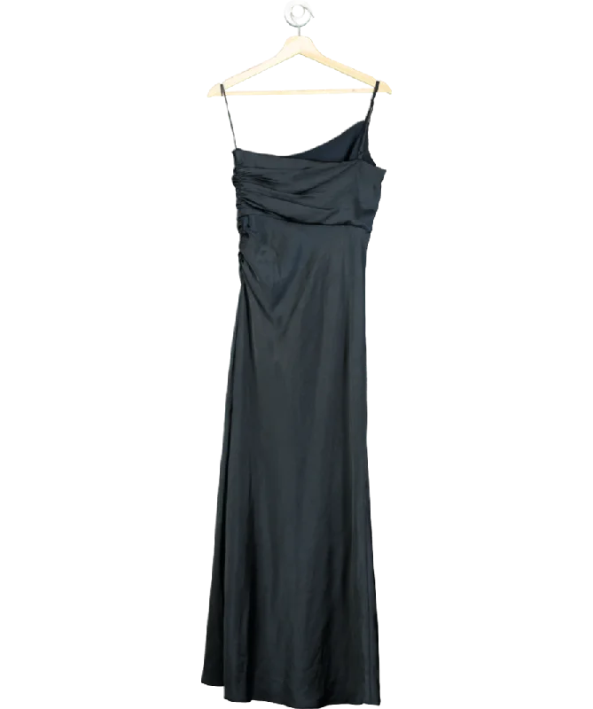 FOREVER NEW Blue Kelly One Shoulder Satin Maxi Dress UK 8