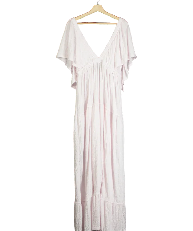 Free People Pink Beach La La Maxi Dress UK L