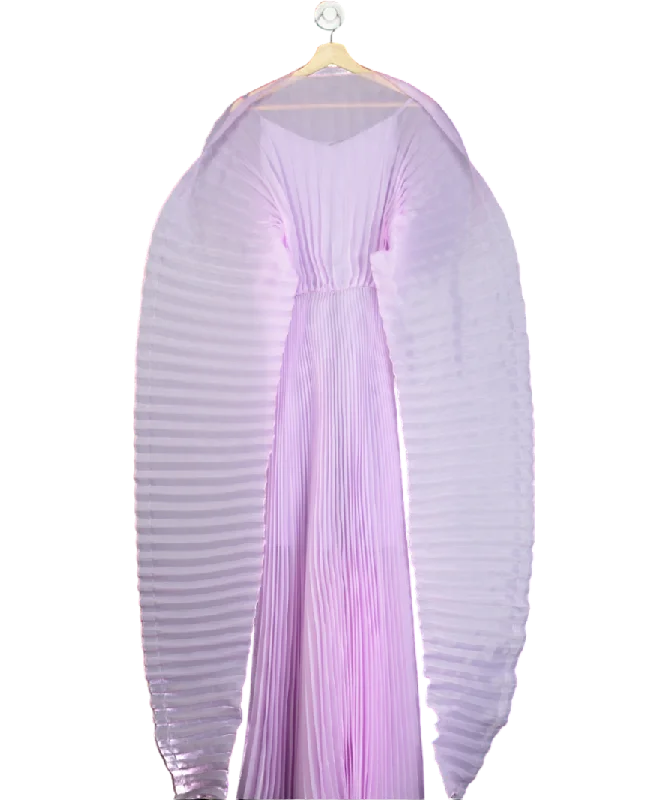 J'amemme Purple Alisha Pleated Dress UK XS