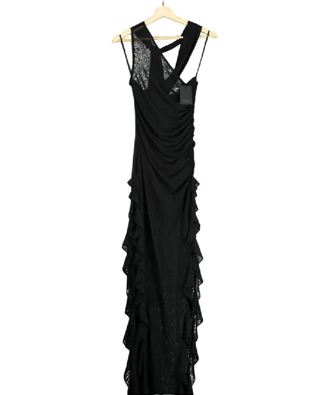 NBD Black Nazia Maxi Dress UK XS