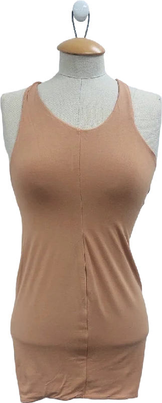 Oh Polly Beige Cross Back TMini dress UK 10