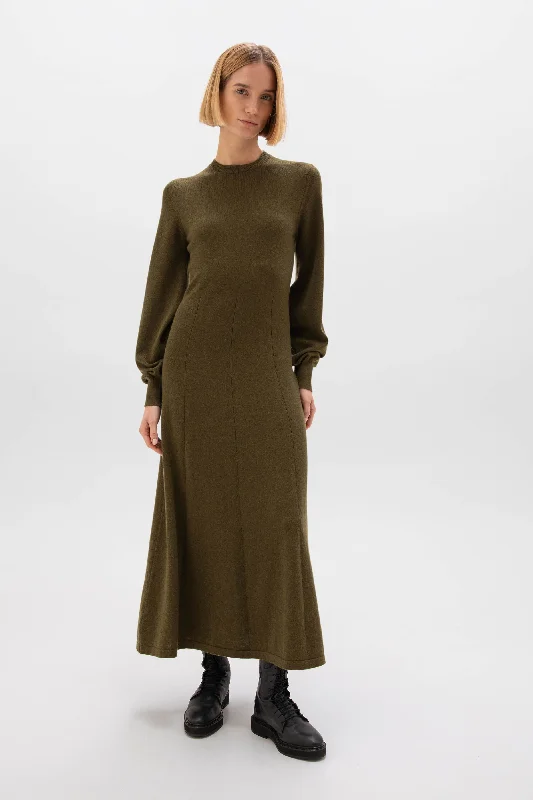 Fit & Flare Cashmere Dress