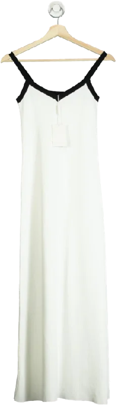 PRETTY LAVISH White Cheryl Contrast Knit Dress UK XS