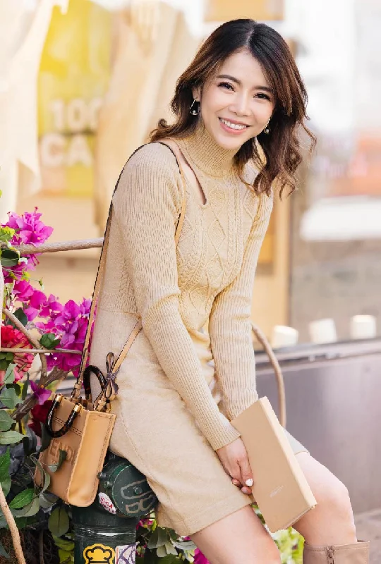 Saffron Knit Dress - Latte