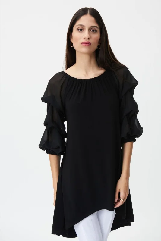 Black Chiffon Sleeve Tunic