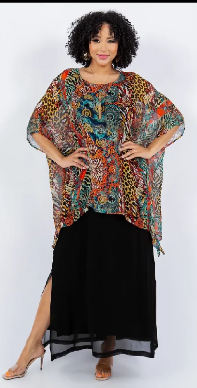 Aboriginal Dreaming Oversize Pacifica Tunic Top Lagenlook Boho Hippie Chic SML-6X+