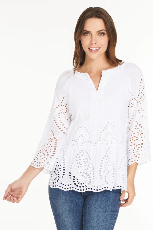 White Eyelet Tunic