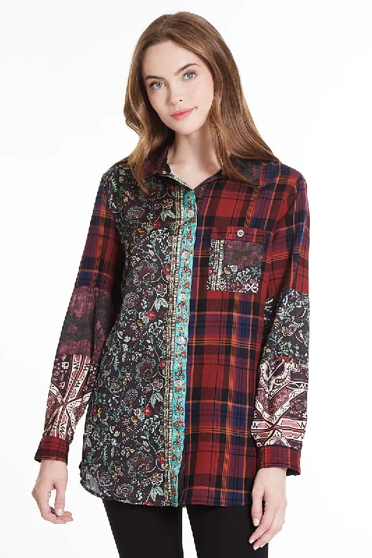 Red Multi Print Tunic