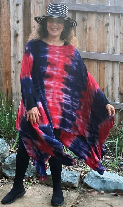 Sunheart Pacific Tie-Dye Lagenlook Tunic Top One-of-a-Kind