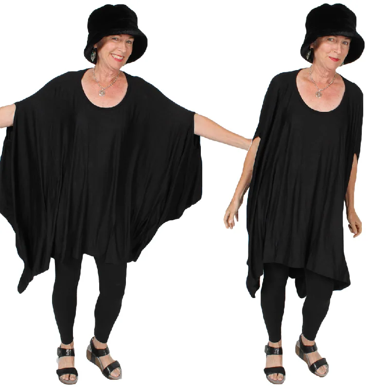 Sunheart Plus Lagenlook Tunic Top Layering Poncho Lagenlook Boho Hippie Chic SML-6X+