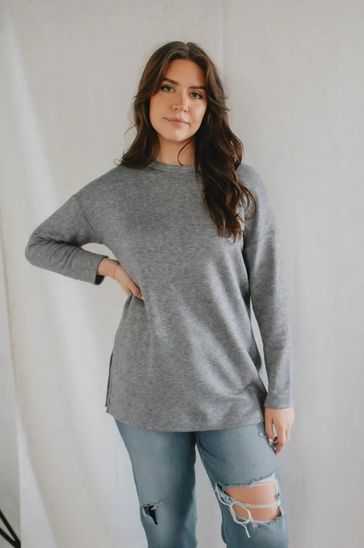 The Gia Tunic Top by NLT - Grey