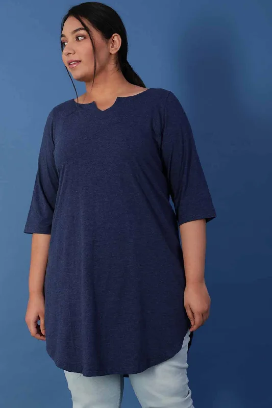 Denim Blue Longline Tunic